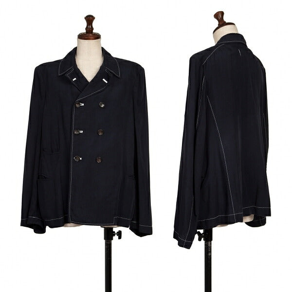 COMME des GARCONS Rayon Semi-Double Shirt Jacket Navy Size M