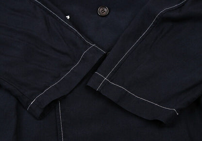 COMME des GARCONS Rayon Semi-Double Shirt Jacket Navy Size M