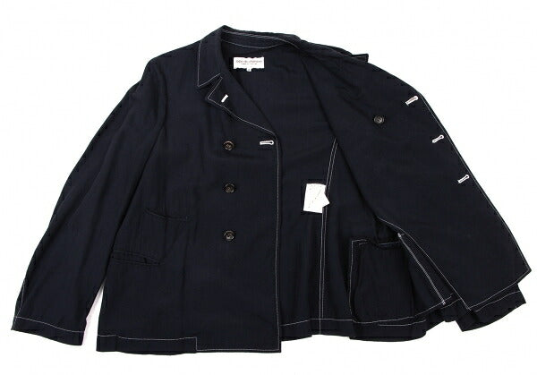 COMME des GARCONS Rayon Semi-Double Shirt Jacket Navy Size M
