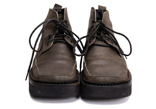 Y's Leather Platform Chukka Boots Green Size 23CM