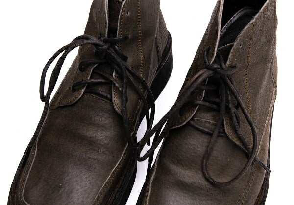 Y's Leather Platform Chukka Boots Green Size 23CM