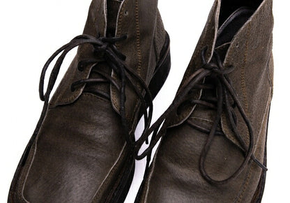 Y's Leather Platform Chukka Boots Green Size 23CM