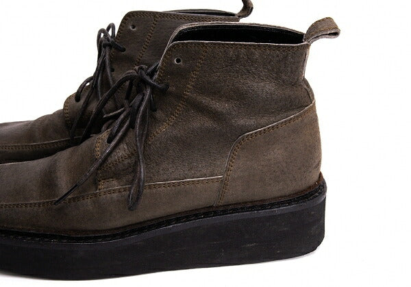 Y's Leather Platform Chukka Boots Green Size 23CM