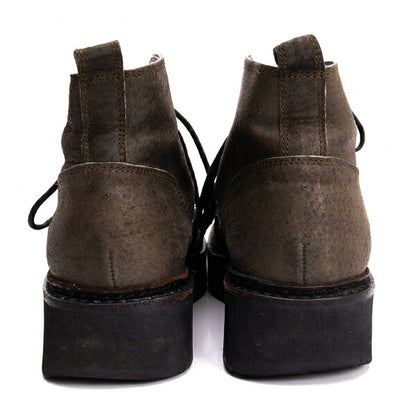 Y's Leather Platform Chukka Boots Green Size 23CM