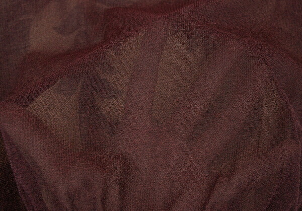 DRIES VAN NOTEN Silk Panel Front Bordeaux Beige Knit Size 38
