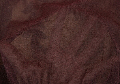 DRIES VAN NOTEN Silk Panel Front Bordeaux Beige Knit Size 38