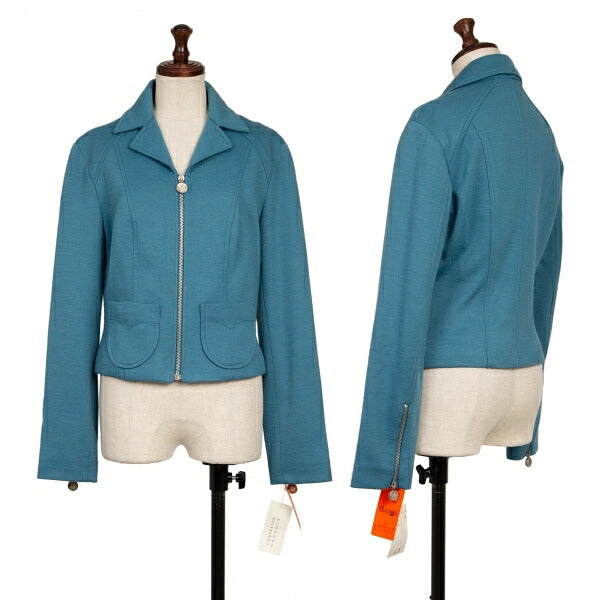 CHRISTIAN LACROIX BAZAR Wool Jacket Turquoise Size 38