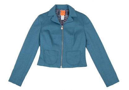 CHRISTIAN LACROIX BAZAR Wool Jacket Turquoise Size 38