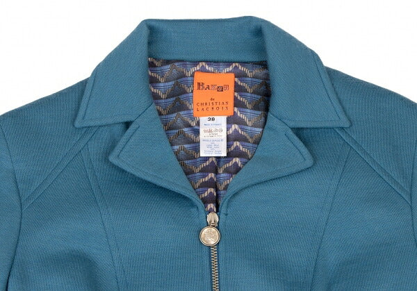 CHRISTIAN LACROIX BAZAR Wool Jacket Turquoise Size 38