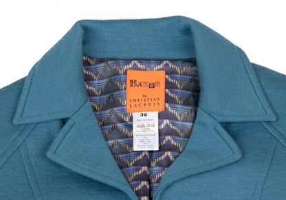 CHRISTIAN LACROIX BAZAR Wool Jacket Turquoise Size 38
