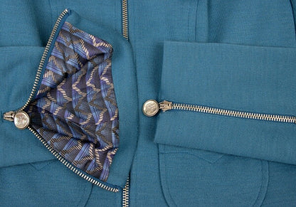 CHRISTIAN LACROIX BAZAR Wool Jacket Turquoise Size 38