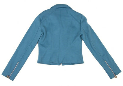 CHRISTIAN LACROIX BAZAR Wool Jacket Turquoise Size 38