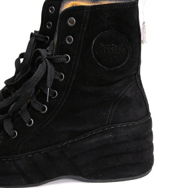 Jean Paul GAULTIER Embossed Logo Boots Black Size 36 (23cm)