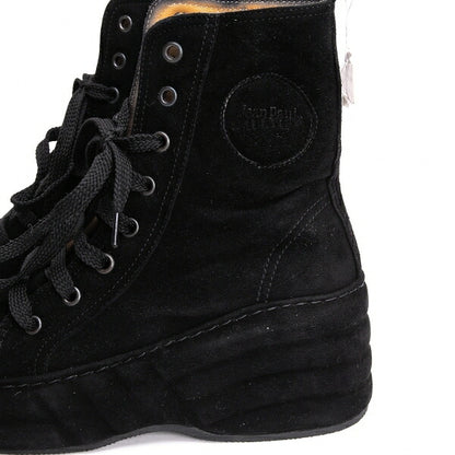 Jean Paul GAULTIER Embossed Logo Boots Black Size 36 (23cm)