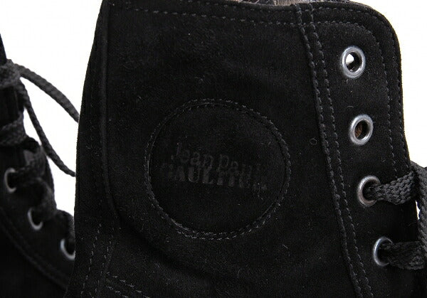 Jean Paul GAULTIER Embossed Logo Boots Black Size 36 (23cm)