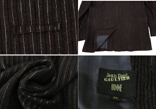 Jean Paul GAULTIER HOMME Dark Brown 2B Jacket Size 48