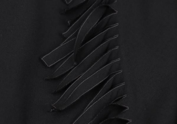 Jean Paul GAULTIER HOMME Wool Fringe Jacket Black Size 50