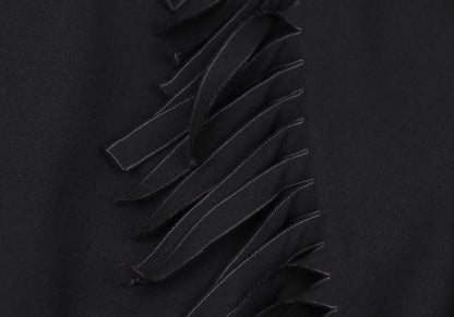 Jean Paul GAULTIER HOMME Wool Fringe Jacket Black Size 50