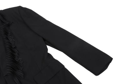 Jean Paul GAULTIER HOMME Wool Fringe Jacket Black Size 50