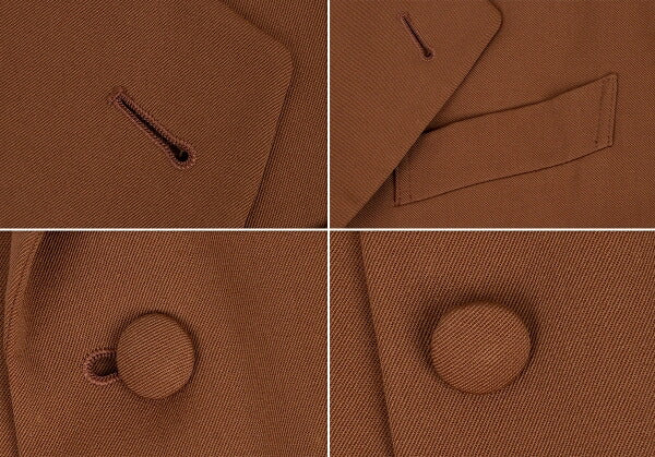 Jean Paul GAULTIER HOMME Fake Button Jacket Brown Size 48