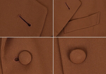 Jean Paul GAULTIER HOMME Fake Button Jacket Brown Size 48