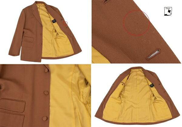 Jean Paul GAULTIER HOMME Fake Button Jacket Brown Size 48