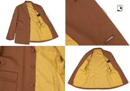 Jean Paul GAULTIER HOMME Fake Button Jacket Brown Size 48