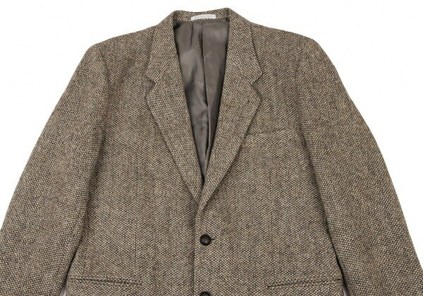 Papas Harris Tweed 2B Jacket Beige Brown Size L48