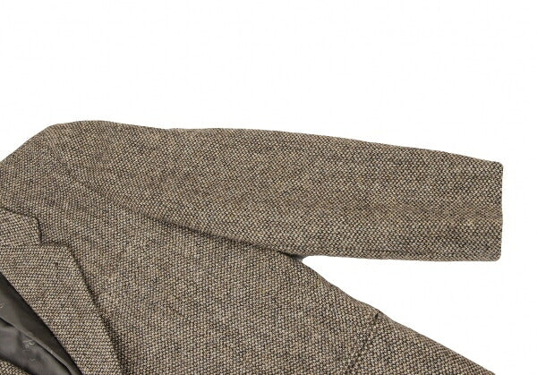 Papas Harris Tweed 2B Jacket Beige Brown Size L48