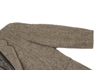Papas Harris Tweed 2B Jacket Beige Brown Size L48