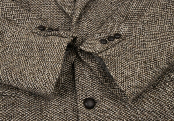Papas Harris Tweed 2B Jacket Beige Brown Size L48