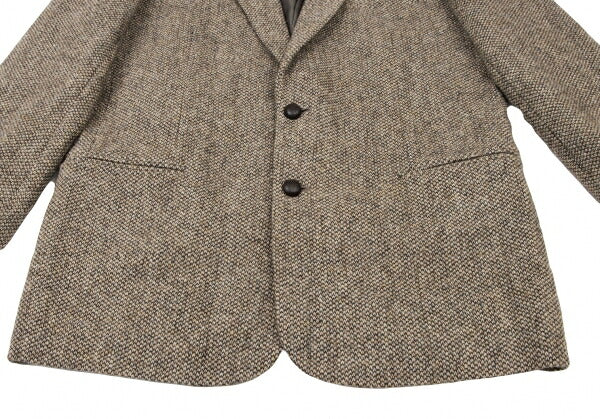 Papas Harris Tweed 2B Jacket Beige Brown Size L48
