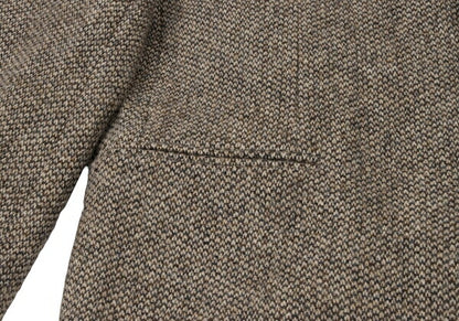 Papas Harris Tweed 2B Jacket Beige Brown Size L48