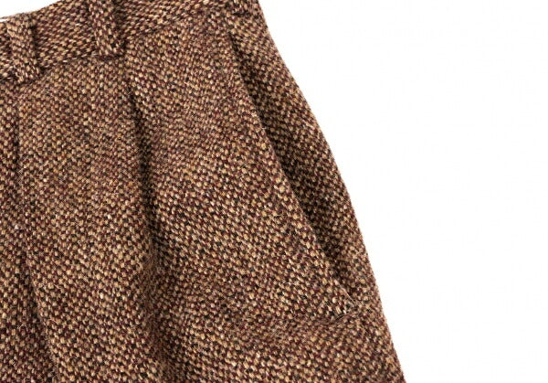 Papas Wool Tweed Pleated Pants Brown Size L