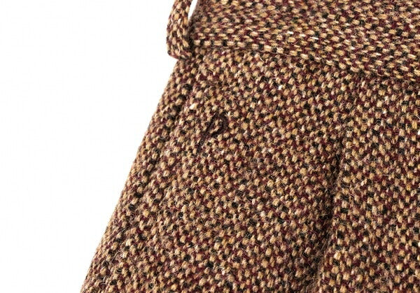 Papas Wool Tweed Pleated Pants Brown Size L