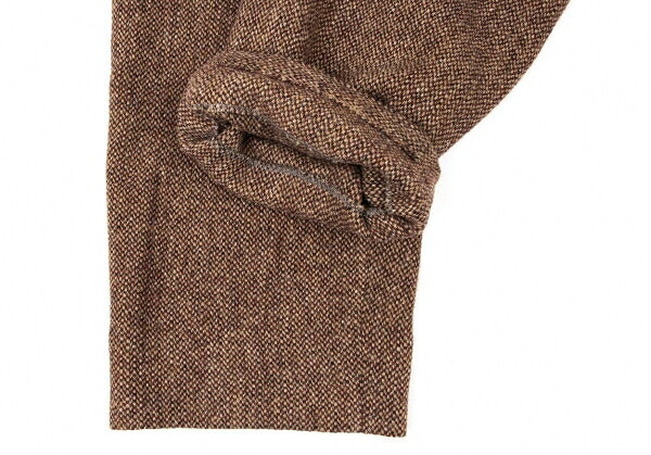 Papas Wool Tweed Pleated Pants Brown Size L