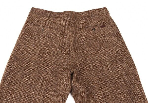 Papas Wool Tweed Pleated Pants Brown Size L