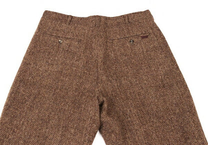 Papas Wool Tweed Pleated Pants Brown Size L