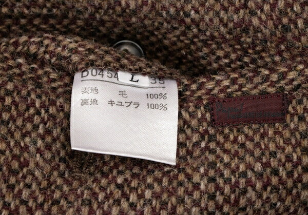 Papas Wool Tweed Pleated Pants Brown Size L