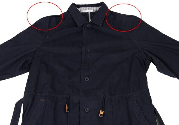 Papas Waist Cord Raglan Coat Navy Size L