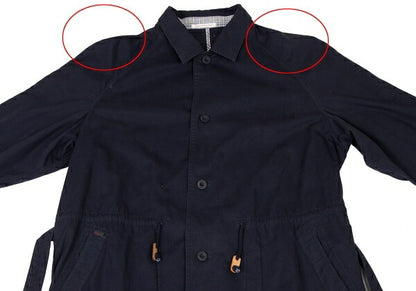Papas Waist Cord Raglan Coat Navy Size L