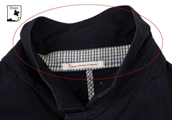 Papas Waist Cord Raglan Coat Navy Size L