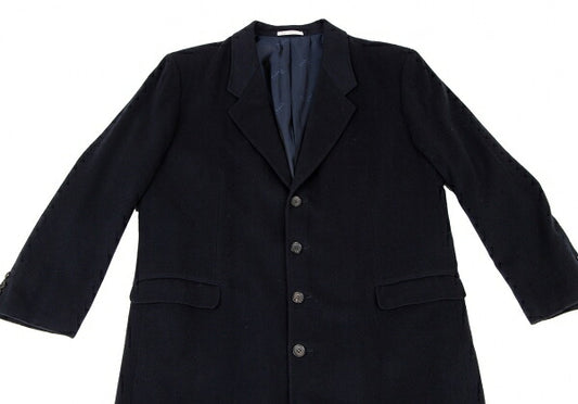 Papas Navy Melton Wool Chester Coat Size L48
