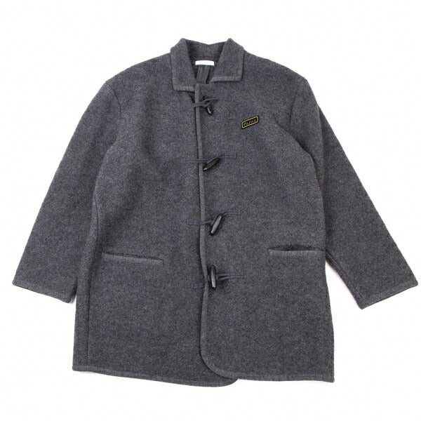 Papas Gray Boiled Wool Toggle Button Half Coat Size L