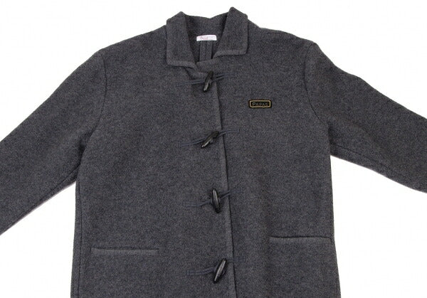 Papas Gray Boiled Wool Toggle Button Half Coat Size L