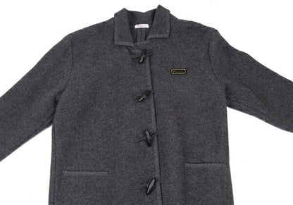 Papas Gray Boiled Wool Toggle Button Half Coat Size L