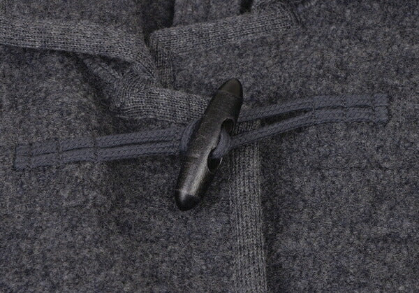 Papas Gray Boiled Wool Toggle Button Half Coat Size L