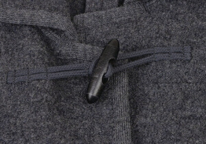 Papas Gray Boiled Wool Toggle Button Half Coat Size L