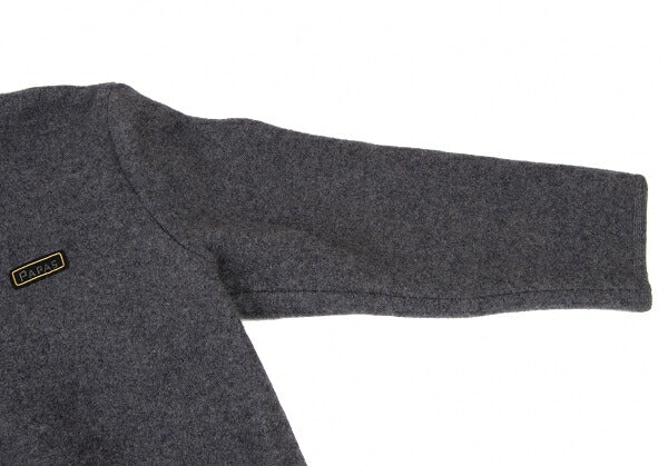 Papas Gray Boiled Wool Toggle Button Half Coat Size L