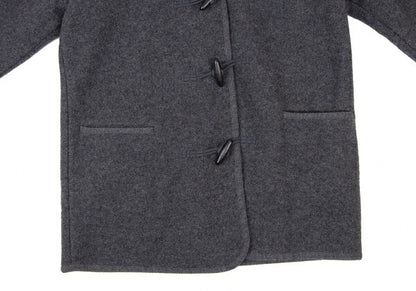 Papas Gray Boiled Wool Toggle Button Half Coat Size L